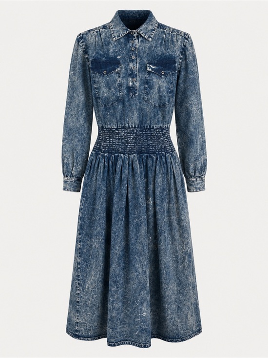 Karen Alexander Dresses & Skirts - Vintage Karen Alexander Western Denim Maxi Dress Size 10 Acid Wash Prairie Rare